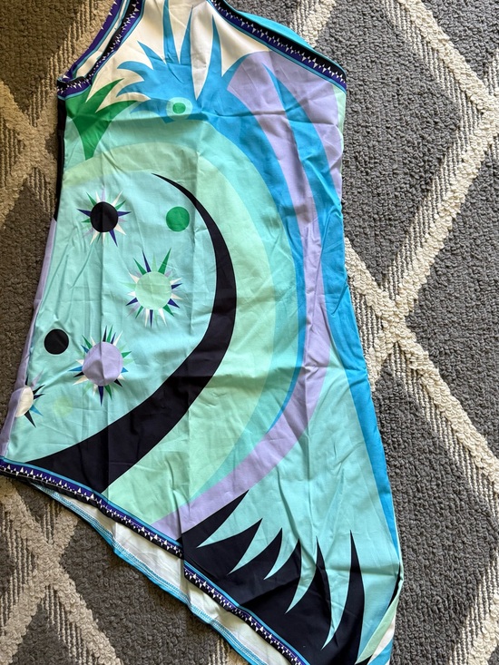 Emilio Pucci Dresses & Skirts - Emilio Pucci Turquoise Purple Blue Printed Silk Scarf